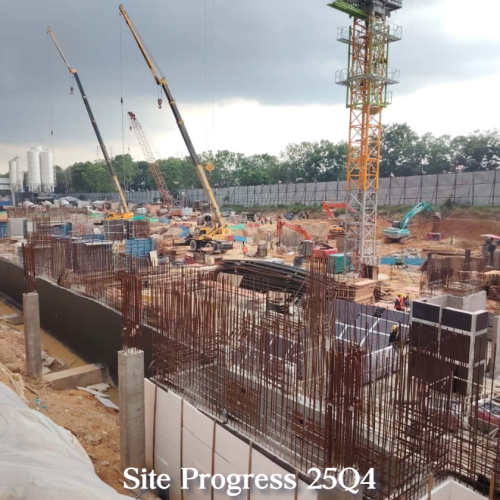The Vividz Bukit Jalil site progress 2025 Q4 reinforced concrete structure works